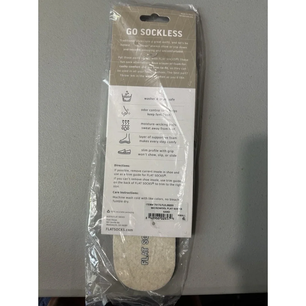 Foot Petals Women's Microwool Flat Socks Shoe Liner 2 Pairs Trim-to-Fit NWT